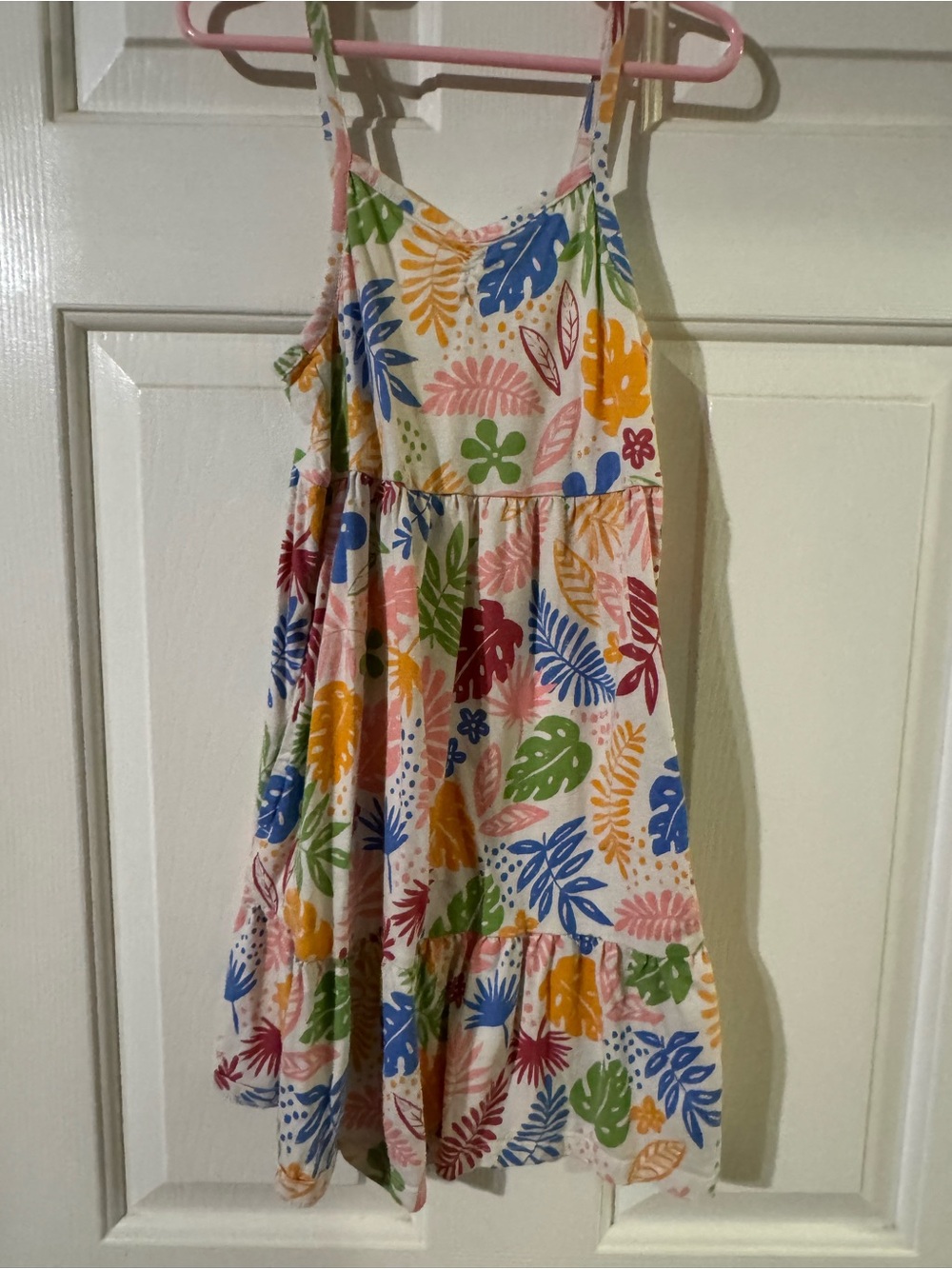 Old Navy Multicolor Tropical Leaf Print Sundress size 6/7